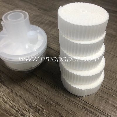 購入 効率 円形 HME フィルター紙 湿度交換用のカスタム直径 プロ HME フィルター紙ロール 工場 online manufacture
